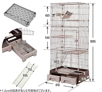 出入り簡単ドア付きキャットゲージ LIFELEX 出入り簡単ドア付き キャットケージ: ペット
